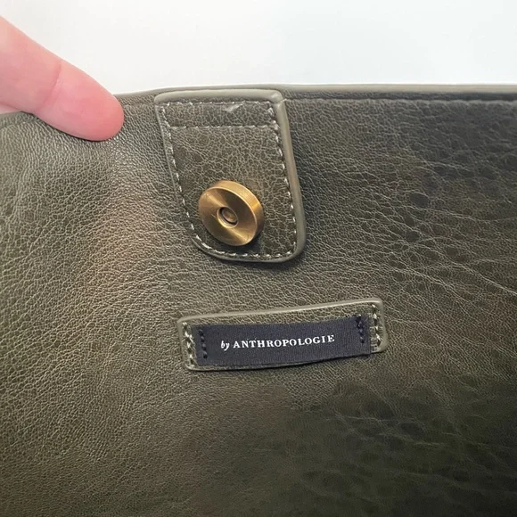 Anthropologie ‘Miranda’ Olive Green Tote Bag - Picture 7 of 7